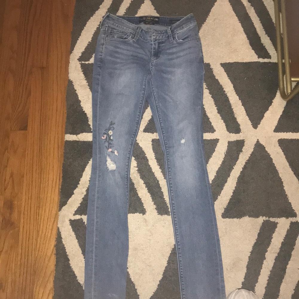 Embroidered lucky brand jeans